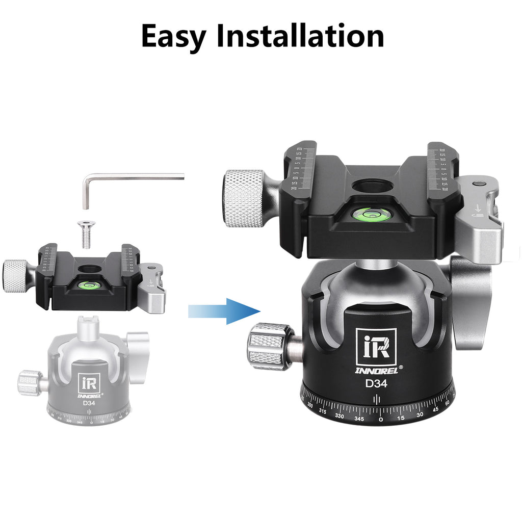 INNOREL CF50 Arca-Swiss Lever Clamp Quick Release Clamp Adapter