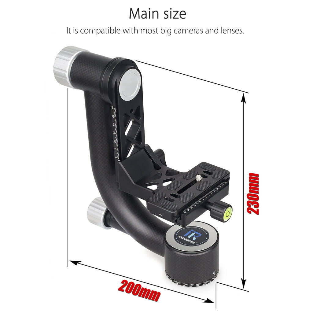 INNOREL CH5 Professional Gimbal Head Cantilever Tripod Head 360 Degree High Coverage Panoramic For Heavy Digital Camera Lens