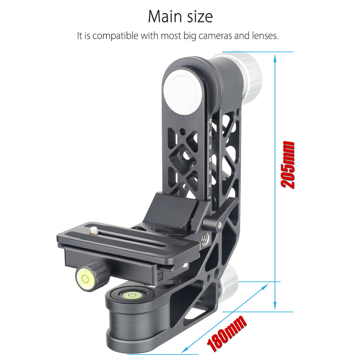 INNOREL CH5 Professional Gimbal Head Cantilever Tripod Head 360 Degree High Coverage Panoramic For Heavy Digital Camera Lens