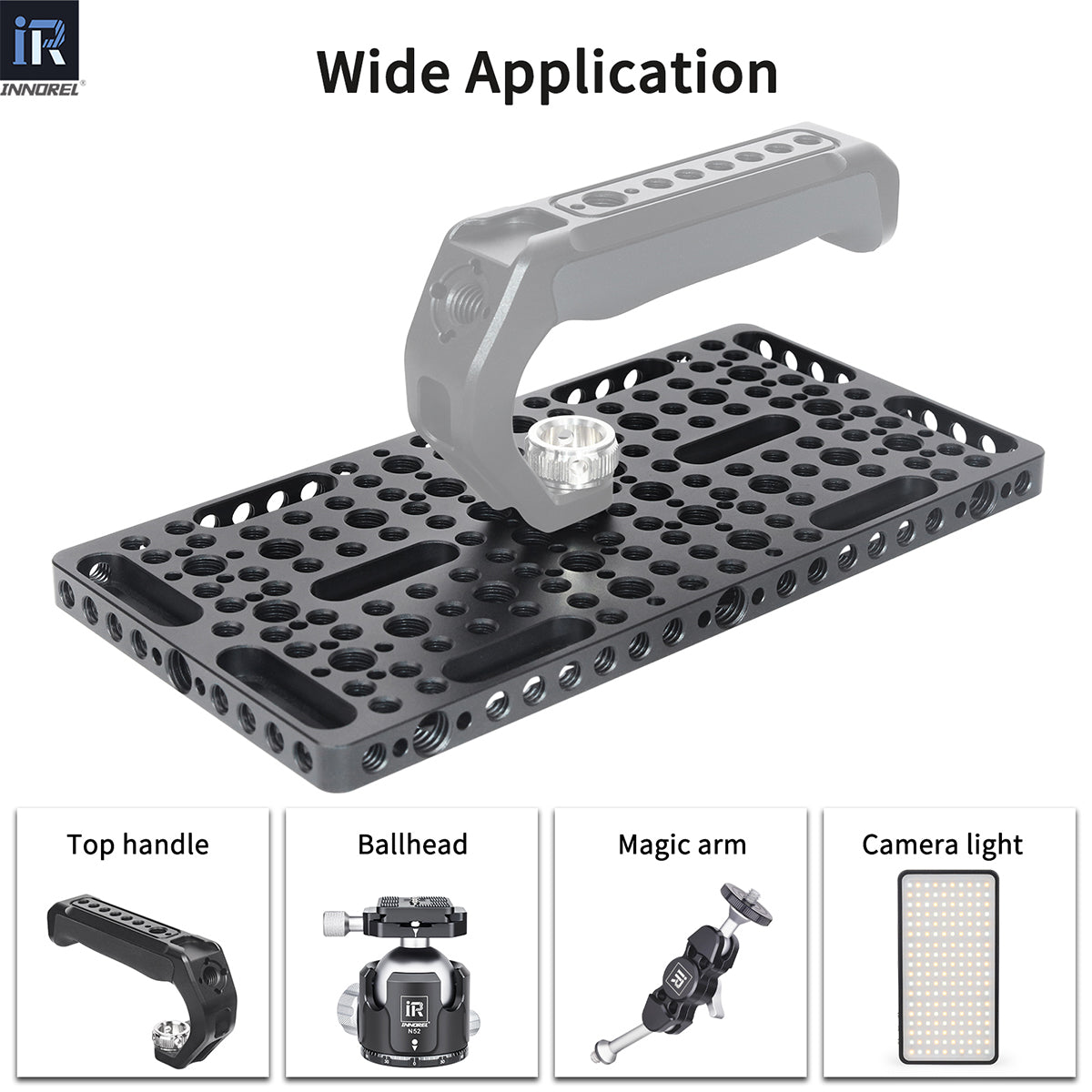 CP10 is widely used on ball heads top handle magic arm camera light