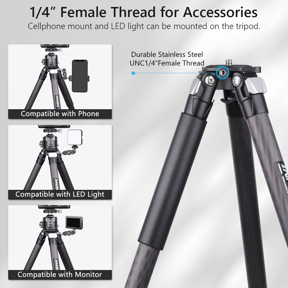 INNOREL CT284C Compact Carbon Fiber Tripod with Stone Bag