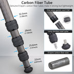 Genuine 8 layers carbon fiber tubes make it strong but lightweight