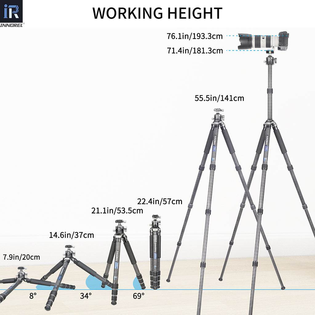 INNOREL CT85C extended to full height showing maximum working height