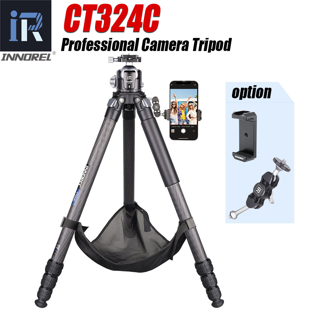 Compact Carbon Fiber Tripod with Stone Bag INNOREL CT324C