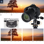 INNOREL D30 ballhead in use for 360-degree panoramic photography allowing smooth camera rotation for landscape panoramas