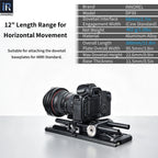 Suitable for attaching the dovetail baseplates for ARRI Standard