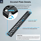 Hollow-out design reduces net weight Hollow double-sided sliding slots for front and rear sliding adjustment