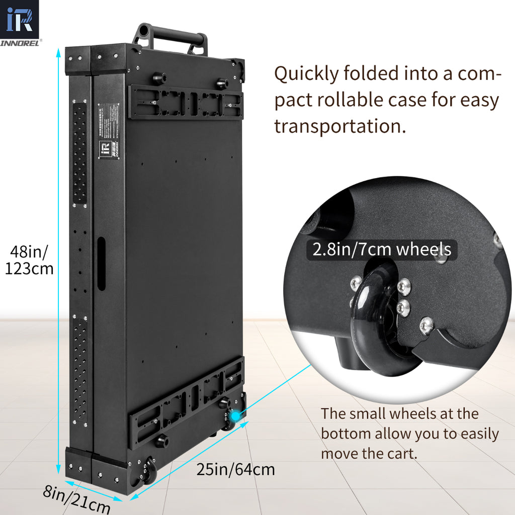 Quickly folded into a compact rollable case for easy transportation