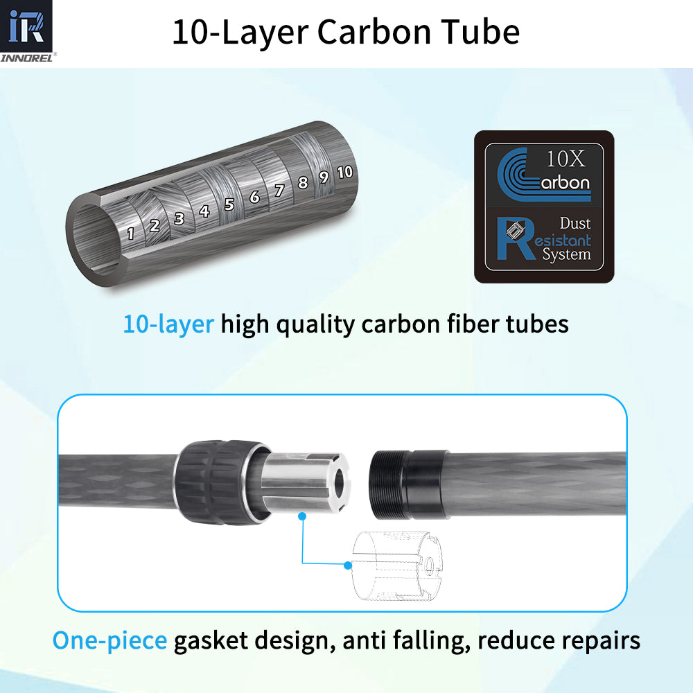 Made of high quality genuine 10 layers carbon fiber  lightweight portable  stable