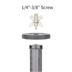 INNOREL ER40C 10-layer carbon column features interchangeable 1/4" and 3/8" mounting screw for versatile head compatibility