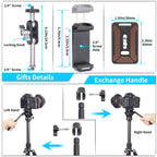 INNOREL F20 Details Mini Pan Metal Camera Tripod Fluid Head Gifts Details Exchange Handle