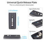 INNOREL F80 universal quick release plate compatible with Manfrotto 501PL series quick release plate