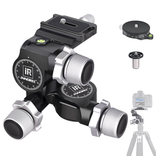 Aluminum Alloy 3 Way Geared Tripod Head INNOREL GR5