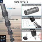 INNOREL GT324C camera tripod with 10-layer carbon fiber tubes