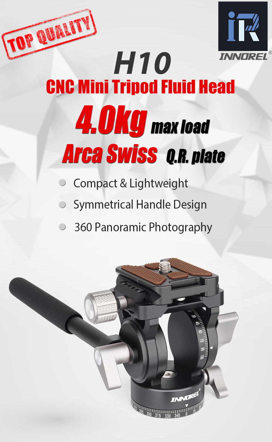 H10 Lightweight Mini Tripod Fluid Video Head