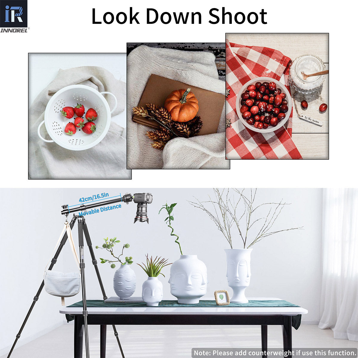 Aluminium Alloy Camera Horizontal Tripod INNOREL HT284A