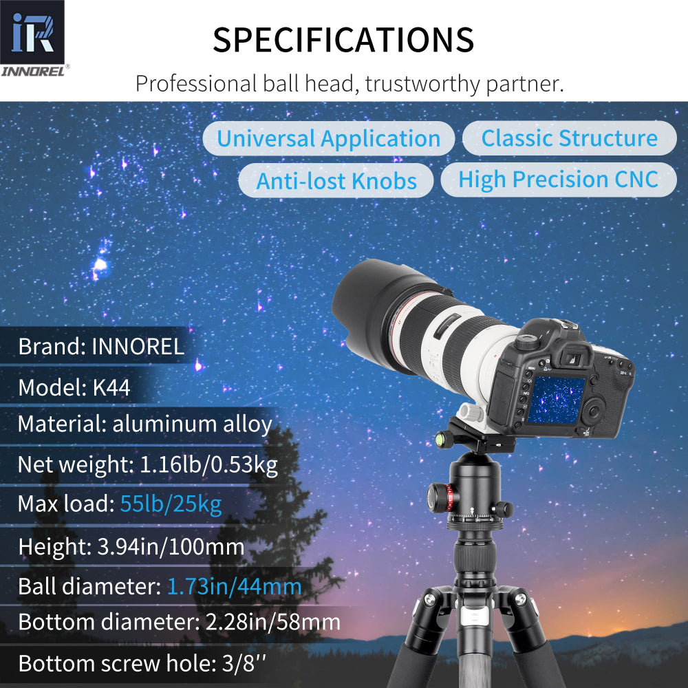 Professional Tripod Ball Head Aluminum Panoramic