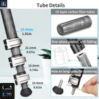INNOREL KT254CF is equipped with interchangeable screw-in rubber spikes and stainless steel spikes
