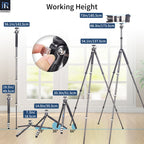 INNOREL KT254CF extended to full height showing maximum working height