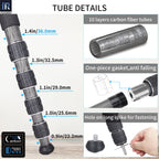 INNOREL KT365C camera tripod with 10-layer carbon fiber tubes 36mm max tube