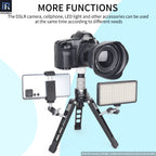 The DSLR camera, cellphone, LED light and other accessories can be used at the same time according to different needs
