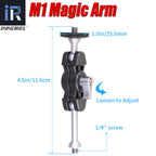 With 1/4 screw on both ends and a 1/4 to 3/8 adapter  it is compatible with most equipments such as DSLR camera monitor LED light phone clip microphone and etc