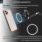 N52 magnets were used, by just one click your phone can be frimly attached on this strong magnetic phone stand