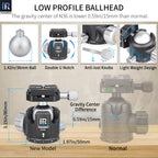 INNOREL N36 ballhead features Double U Notch allows vertical shooting anti-loss knobs prevent losing parts