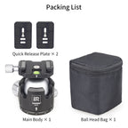 INNOREL N52 ballhead package including ballhead quick release plate ball head bag