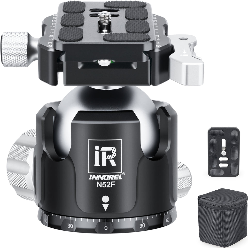 INNOREL N52F Quick Locking Low Profile Tripod Ball Head with 2 Plates