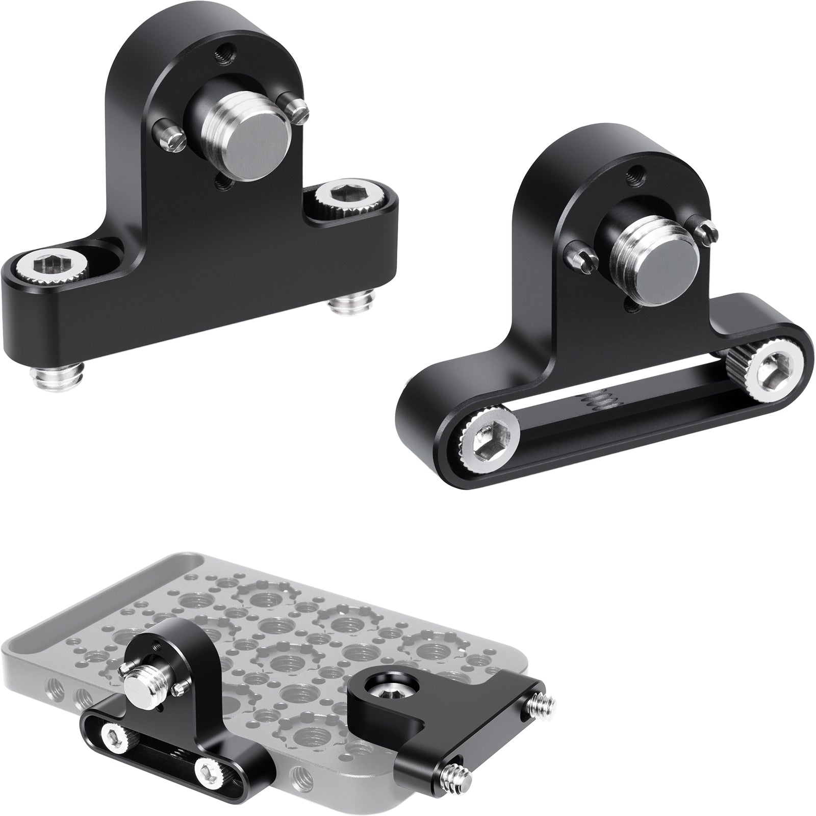 INNOREL PC90/PC180 Switching Mounting Plate with ARRI Locating Pin, Built-in 1/4" & 3/8" Screw ARRI Locating Holes for Camera Rig.