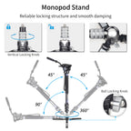 INNOREL PW70 Mini monopod Stand Reliable locking structure and smooth damping