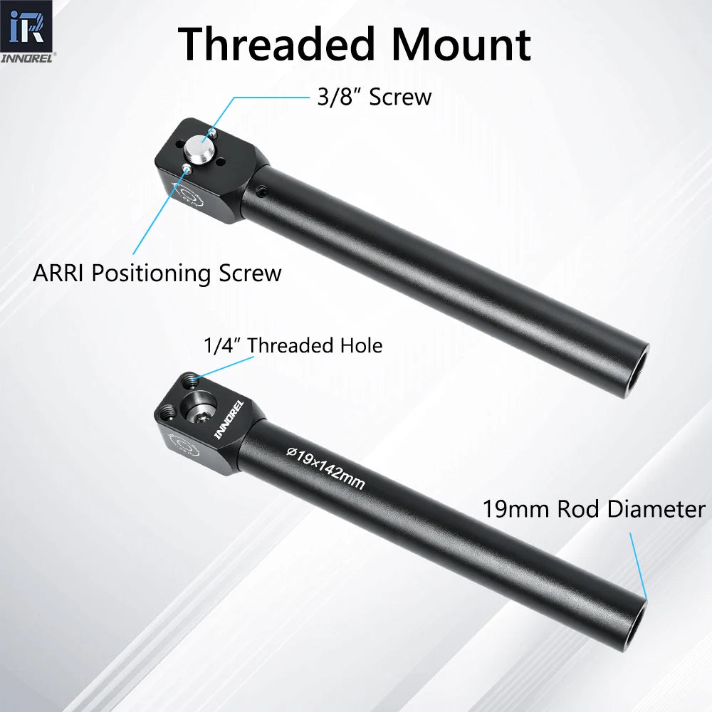 3/8" Screw ARRI Positioning Screw 1/4" Threaded Hole INNOREL  19mm Rod Diameter