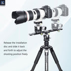 INNOREL RS36 360mm Multi-Purpose Dual Dovetail Long Quick Release Extender Rail Sliding Plate with 2 Clamp Holders for Camera Tripod Ballhead