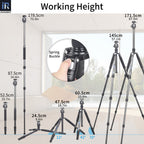 INNOREL RT75C extended to full height showing maximum working height