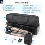 INNOREL RT75CM tripod package contents tripod N44 ballhead quick release plate tripod bag allen key ballhead bag