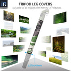 40mm 1.57in tripod leg covers, tube protectors, compatible with all 40mm diameter tripod legs, anti-scratch sleeves, INNOREL tripod accessory.