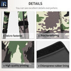 INNOREL leg covers, Velcro fastener, chloroprene rubber lining, precise tailoring, high quality printing, 40mm tripod tube protectors, detail craftsmanship.