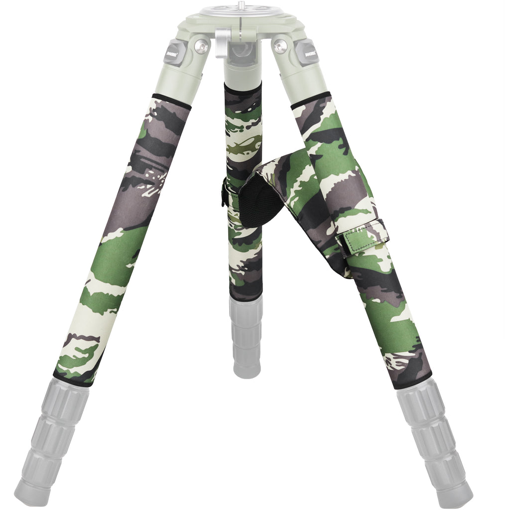 Tripod Leg Covers-INNOREL TS40G (Set of 4) Universal Protective Sleeves Shoulder Pad Removable Green Camouflage for 40mm Tube