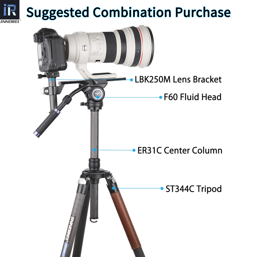 ER31C LBK250M Lens Bracket F60 Fluid Head ER31C Center Column ST344C Tripod
