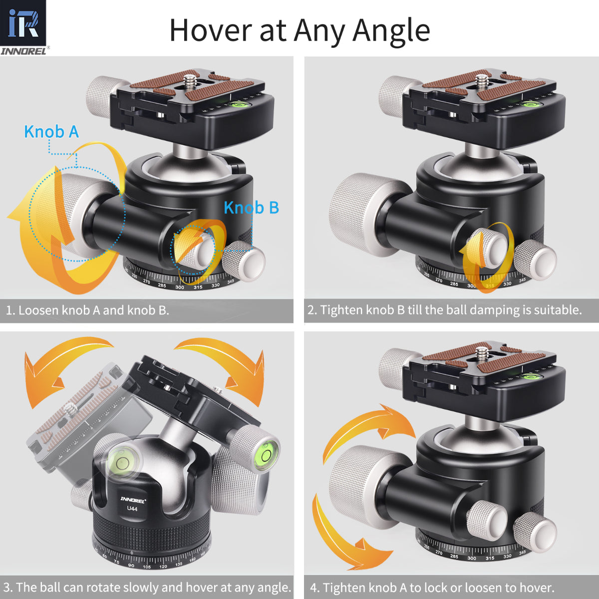44/55mm Low Profile Ball Head INNOREL U44/U55