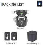 INNOREL V52/V44/V36 ballhead package including ballhead quick release plate ball head bag
