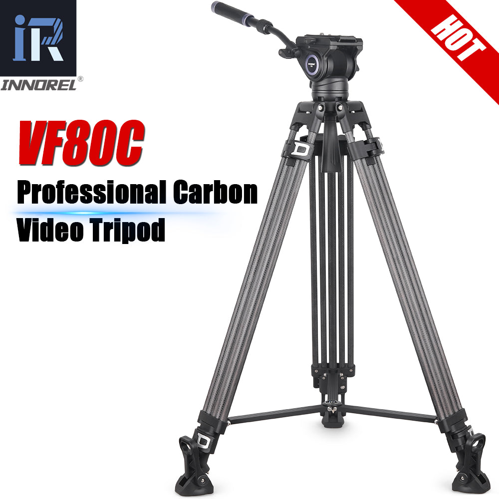 INNOREL VF80C Professional Carbon Fiber Video Tripod F80 Fluid Head