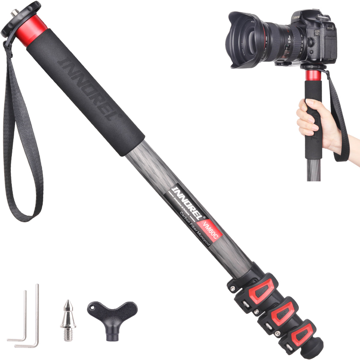 Carbon Fiber Camera Monopod with Fast Flip Lock INNOREL VM60C