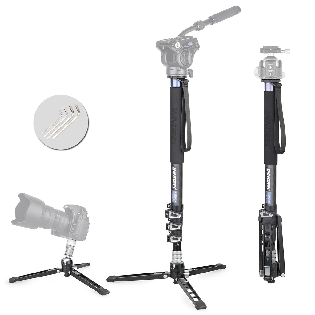 INNOREL VM70CK professional video travel monopod, made of high-quality aluminum alloy, solid and stable.