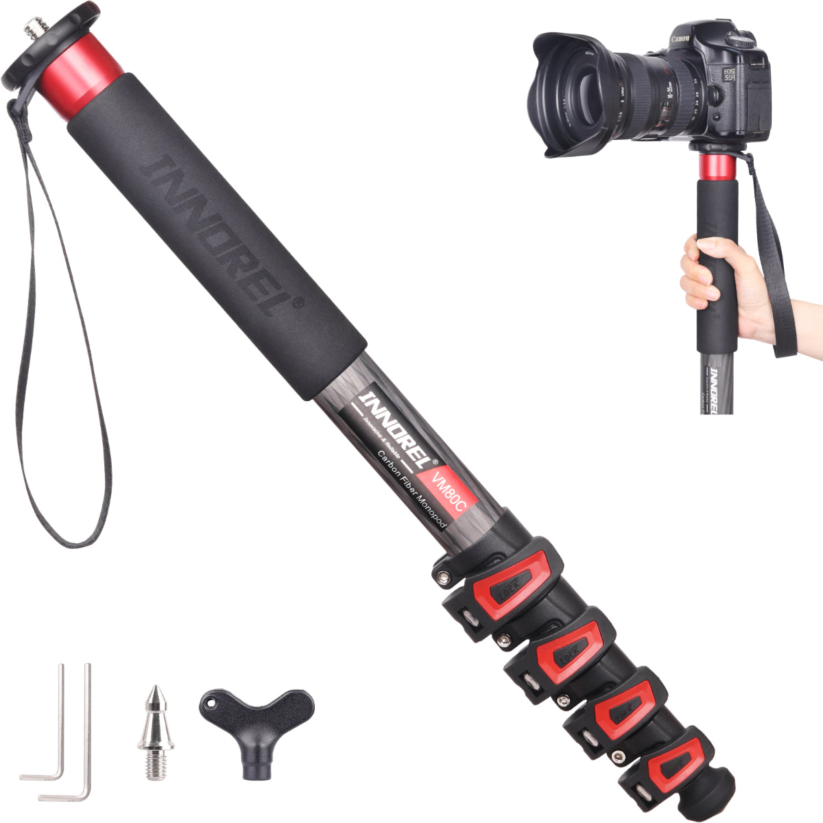 Carbon Fiber Camera Monopod with Fast Flip Lock INNOREL VM80C