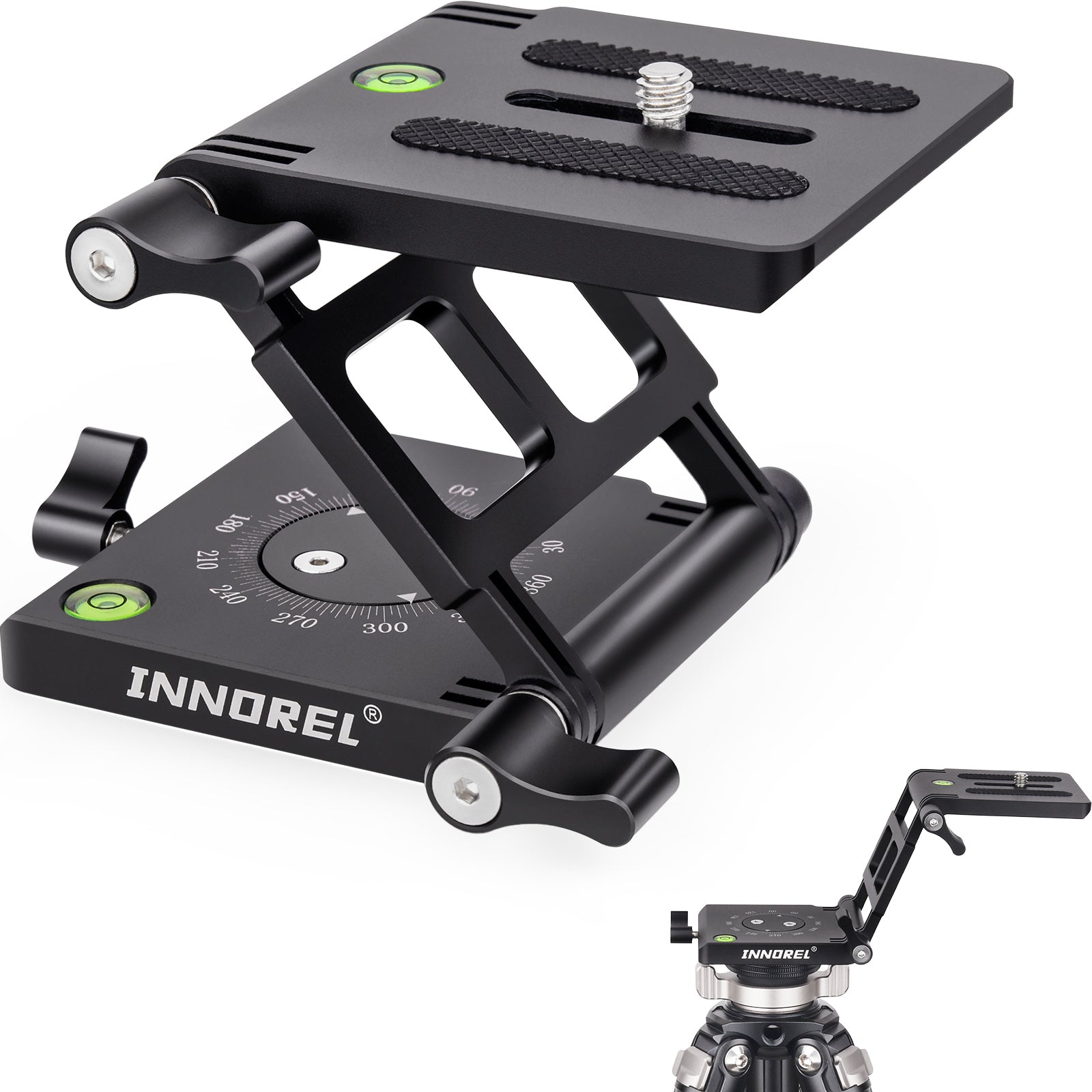INNOREL Tripod Head ZH7 Built-in bubble levels for maintaining camera level in any position