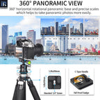 C28 360° horizontal rotational panoramic base and precise scales which helps to take panoramic photos more easily