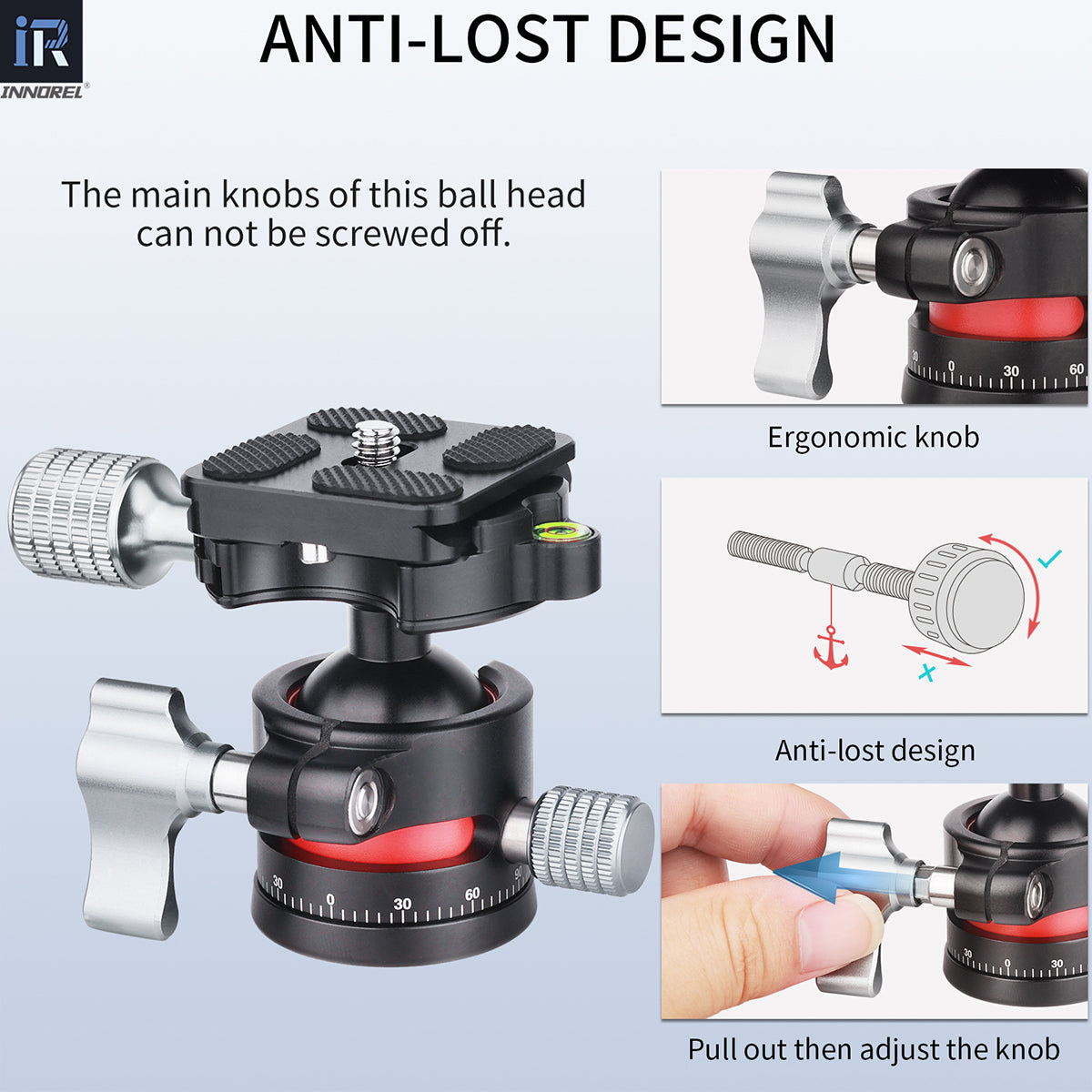 C28 The main knobs of this ball head can not be screwed off