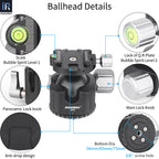 INNOREL G36 G44 G54 PScale Bubble Spirit Level 1 Lock of Q.R.Plate Bubble Spirit Level 2 Panoramic Lock knob Main Lock Knob Anti-drop design